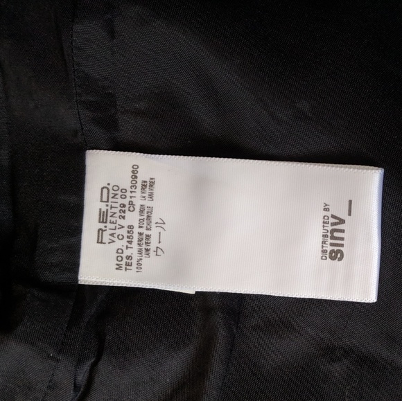 Red Valentino strapless plaid wool dress - Picture 6 of 7